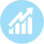 pictogram met stijgende pijl die duidt op meer omzet